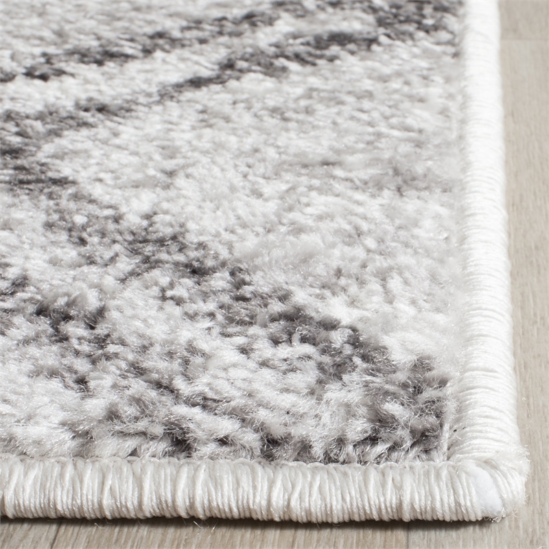 Safavieh Adirondack 3' X 5' Power Loomed Rug in Silver and Charcoal