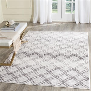 Safavieh Adirondack 4' X 6' Power Loomed Rug in Silver and Charcoal