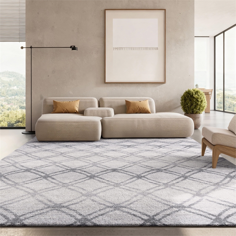 Safavieh Adirondack 8' X 10' Power Loomed Rug in Silver and Charcoal
