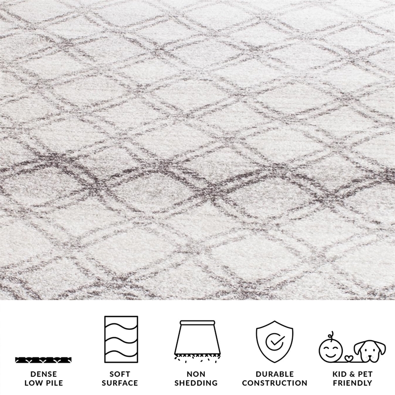 Safavieh Adirondack 8' X 10' Power Loomed Rug in Silver and Charcoal