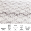 Safavieh Adirondack 8' X 10' Power Loomed Rug in Silver and Charcoal