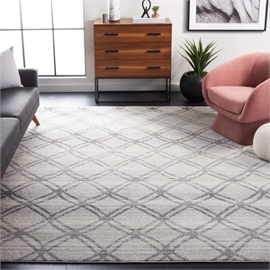 Safavieh Adirondack 9' X 12' Power Loomed Rug in Silver and Charcoal