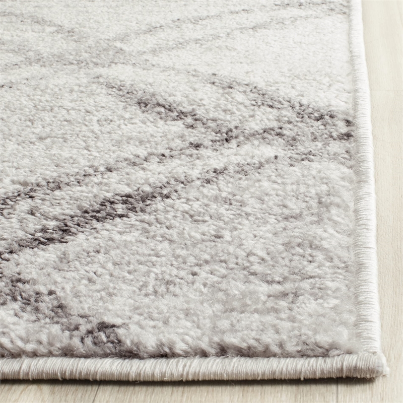 Safavieh Adirondack 9' X 12' Power Loomed Rug in Silver and Charcoal