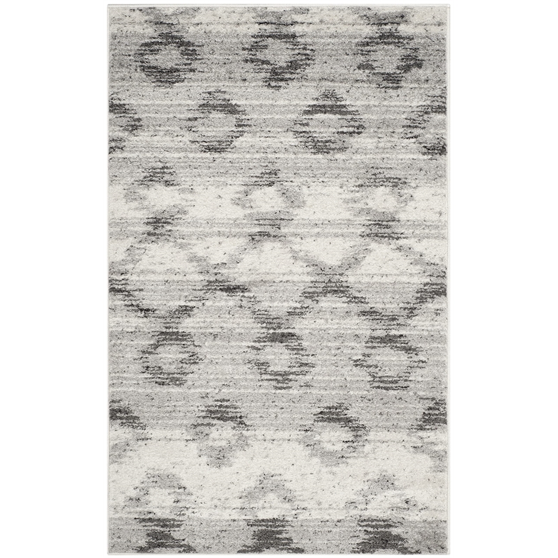 Safavieh Adirondack 3' X 5' Power Loomed Rug in Silver and Charcoal
