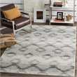 Safavieh Adirondack 4' X 6' Power Loomed Rug in Silver and Charcoal