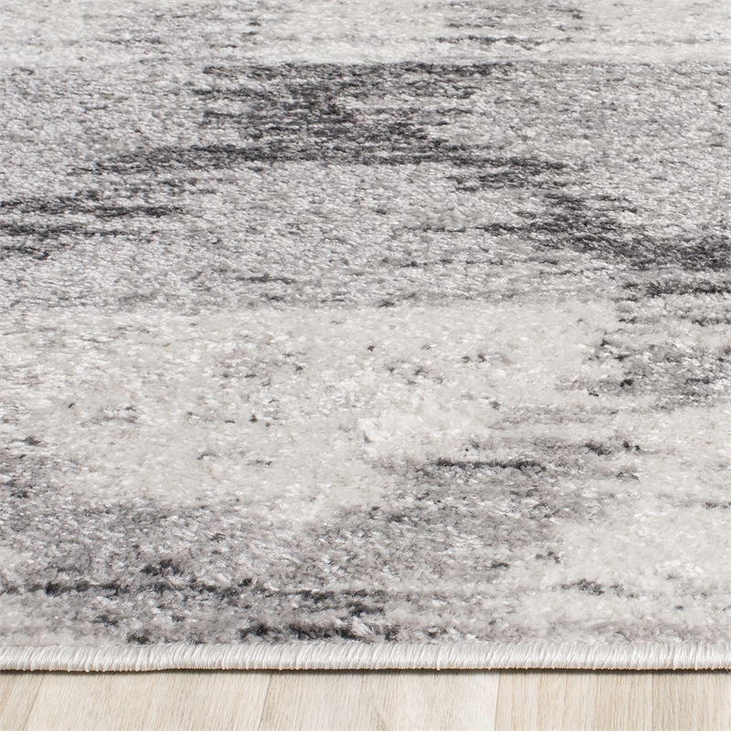 Safavieh Adirondack 8' X 10' Power Loomed Rug in Silver and Charcoal