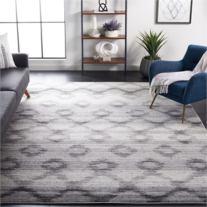 Safavieh Adirondack 9' X 12' Power Loomed Rug in Silver and Charcoal