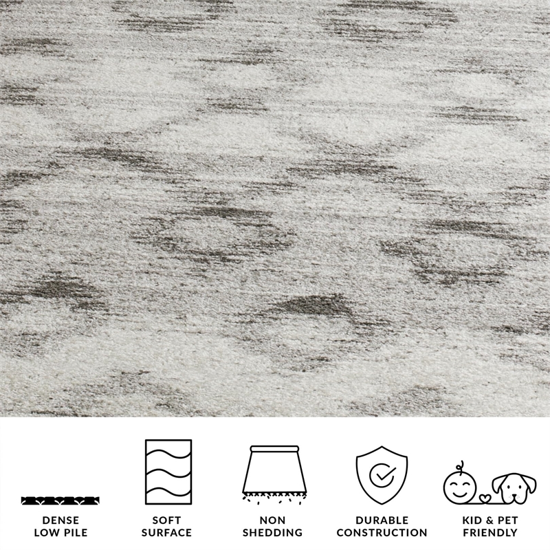 Safavieh Adirondack 9' X 12' Power Loomed Rug in Silver and Charcoal