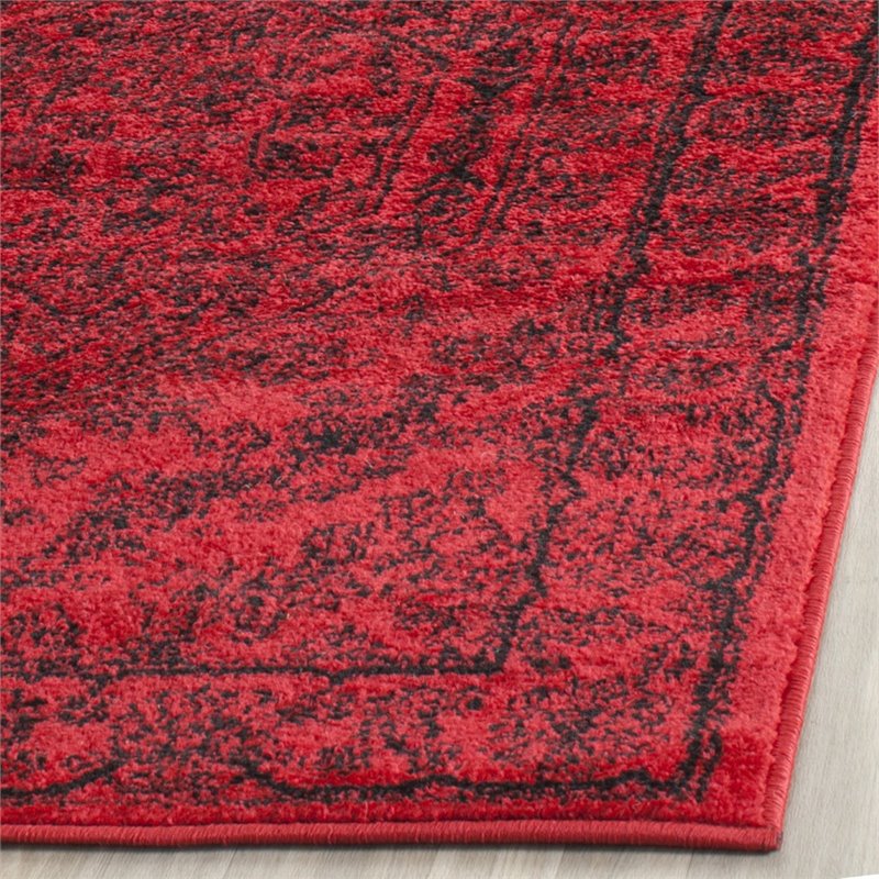 Safavieh Adirondack 10' X 14' Power Loomed Rug in Red and Black