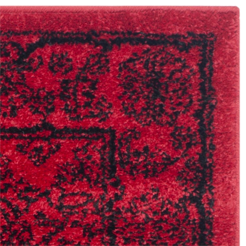 Safavieh Adirondack 10' X 14' Power Loomed Rug in Red and Black