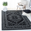 Safavieh Adirondack 4' Square Power Loomed Rug in Red and Black