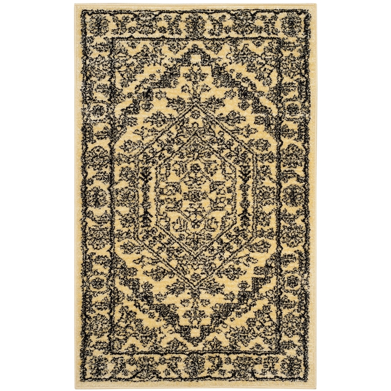 Safavieh Adirondack 3' X 5' Power Loomed Rug in Gold and Black