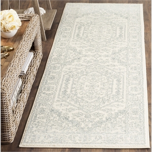 Safavieh Adirondack 2'6&quot X 8' Power Loomed Rug in Ivory and Slate