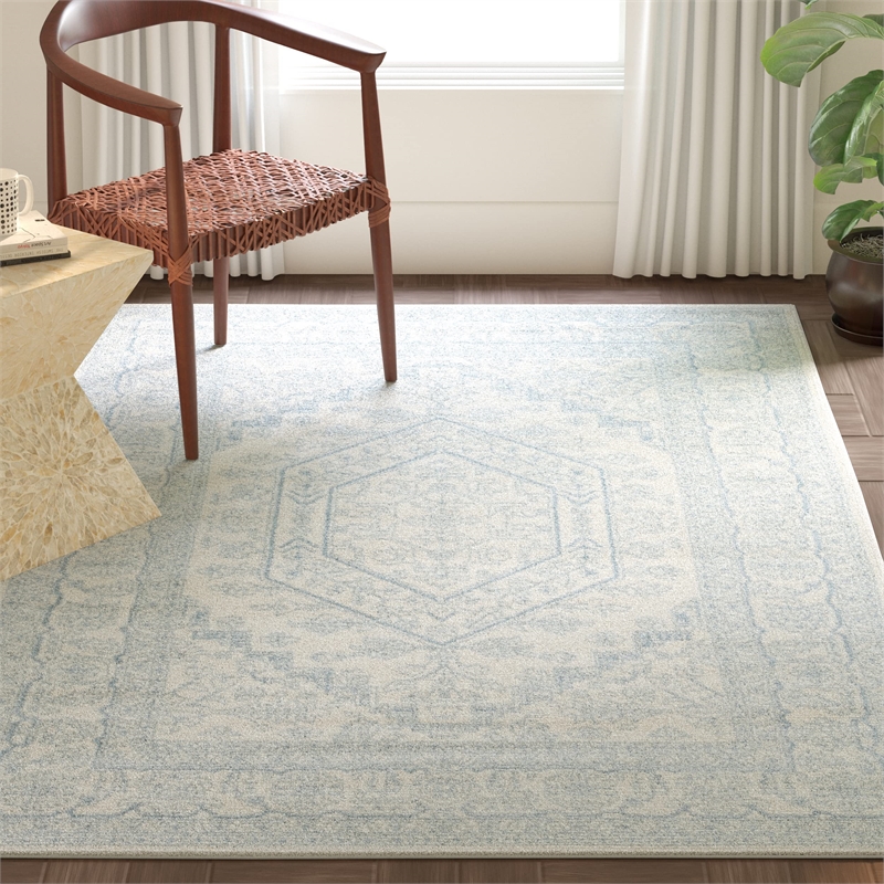 Safavieh Adirondack 4' X 6' Power Loomed Rug in Ivory and Slate