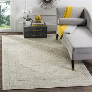 Safavieh Adirondack 5'1&quot X 7'6&quot Power Loomed Rug in Ivory and Slate