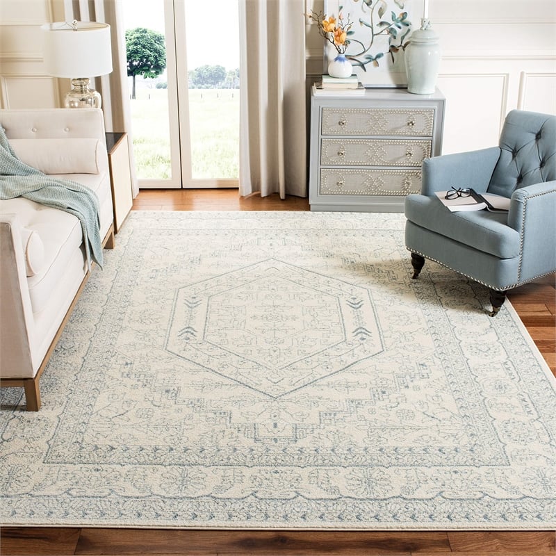 Safavieh Adirondack 9' X 12' Power Loomed Rug in Ivory and Slate