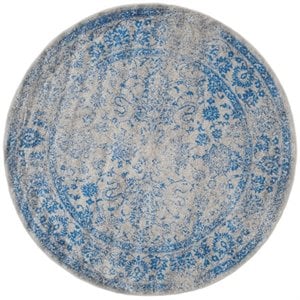 Safavieh Adirondack 10' Round Power Loomed Rug in Gray and Blue