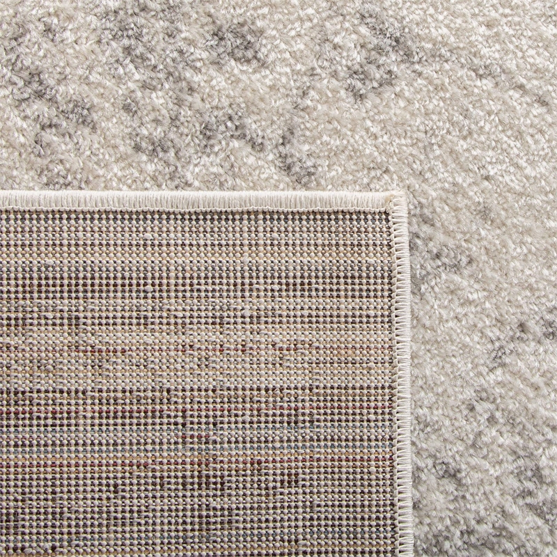 safavieh adirondack 2'6&quot x 18' power loomed rug in ivory and silver
