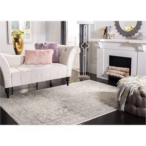 Safavieh Adirondack 4' X 6' Power Loomed Rug in Ivory and Silver