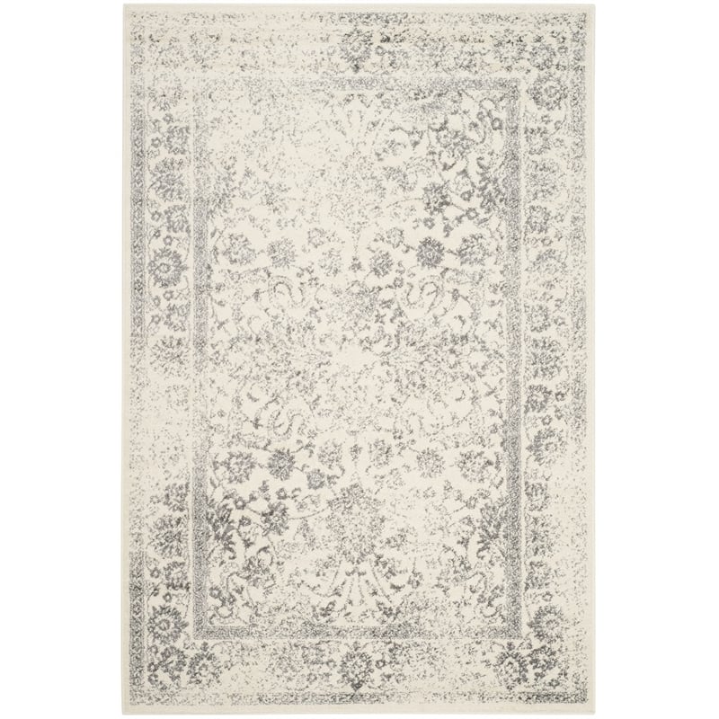 Safavieh Adirondack 6' X 9' Power Loomed Rug in Ivory and Silver