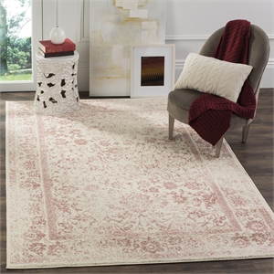 Safavieh Adirondack 6' X 9' Power Loomed Rug in Ivory and Rose