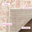 Safavieh Adirondack 6' X 9' Power Loomed Rug in Ivory and Rose