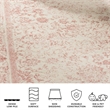 Safavieh Adirondack 6' X 9' Power Loomed Rug in Ivory and Rose