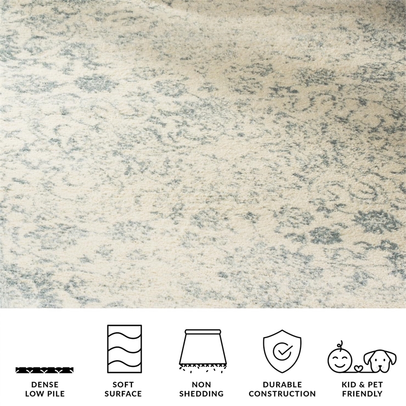 Safavieh Adirondack 6' X 9' Power Loomed Rug in Ivory and Slate