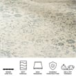 Safavieh Adirondack 6' X 9' Power Loomed Rug in Ivory and Slate