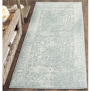 Safavieh Adirondack 2'6&quot X 8' Power Loomed Rug in Slate and Ivory