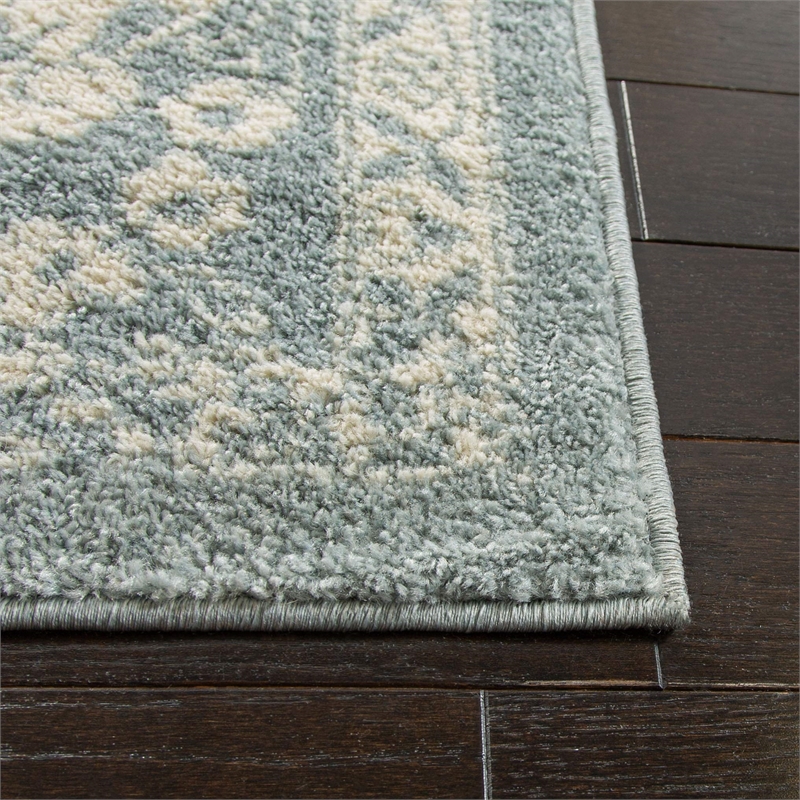 Safavieh Adirondack 4' X 6' Power Loomed Rug in Slate and Ivory