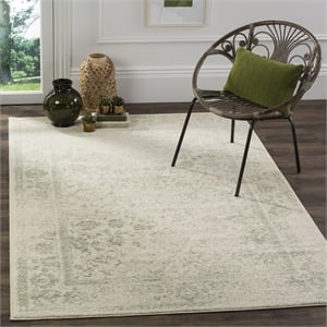 safavieh adirondack 5'1&quot x 7'6&quot power loomed rug in ivory and sage
