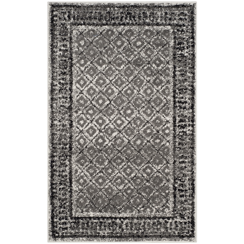 Safavieh Adirondack 3' X 5' Power Loomed Rug in Ivory and Silver