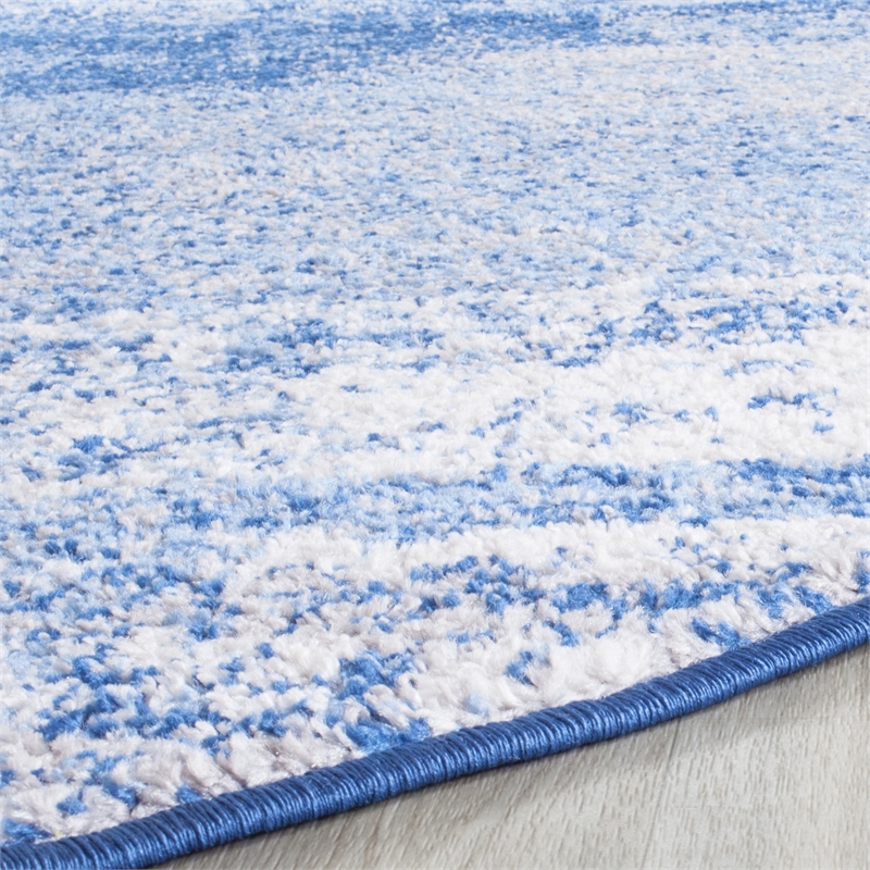 Safavieh Adirondack 4' Round Power Loomed Rug in Silver and Blue