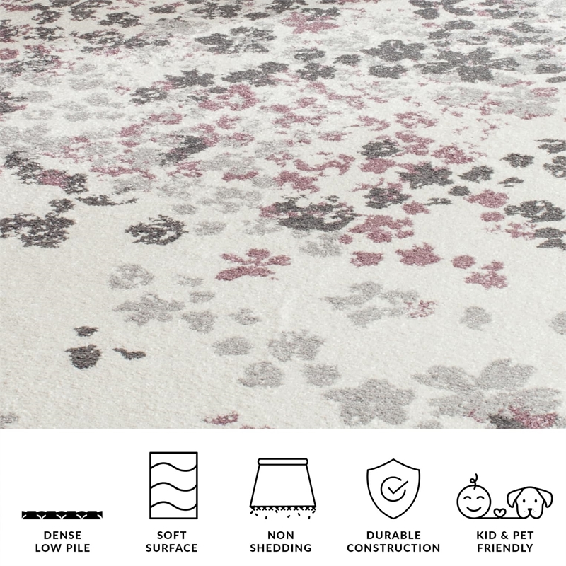 Safavieh Adirondack 4' X 6' Power Loomed Rug in Ivory and Purple