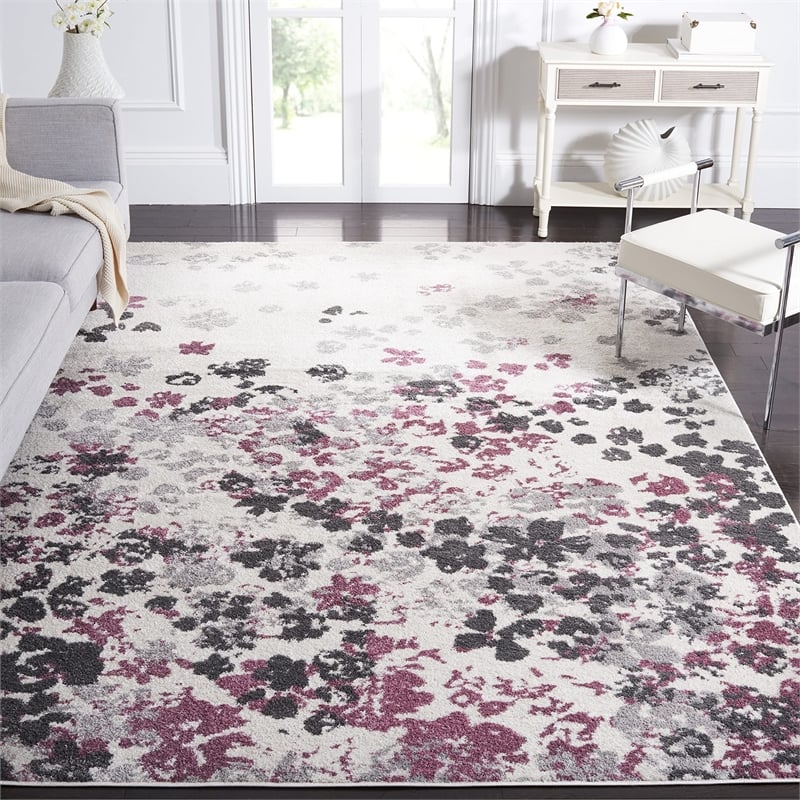 Safavieh Adirondack 8' X 10' Power Loomed Rug in Ivory and Purple