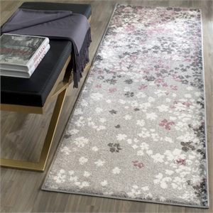 Safavieh Adirondack 3' X 5' Power Loomed Rug in Light Gray and Purple
