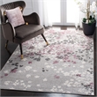 Safavieh Adirondack 4' X 6' Power Loomed Rug in Light Gray and Purple