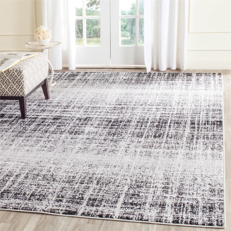 Safavieh Adirondack 4' X 6' Power Loomed Rug in Ivory and Silver