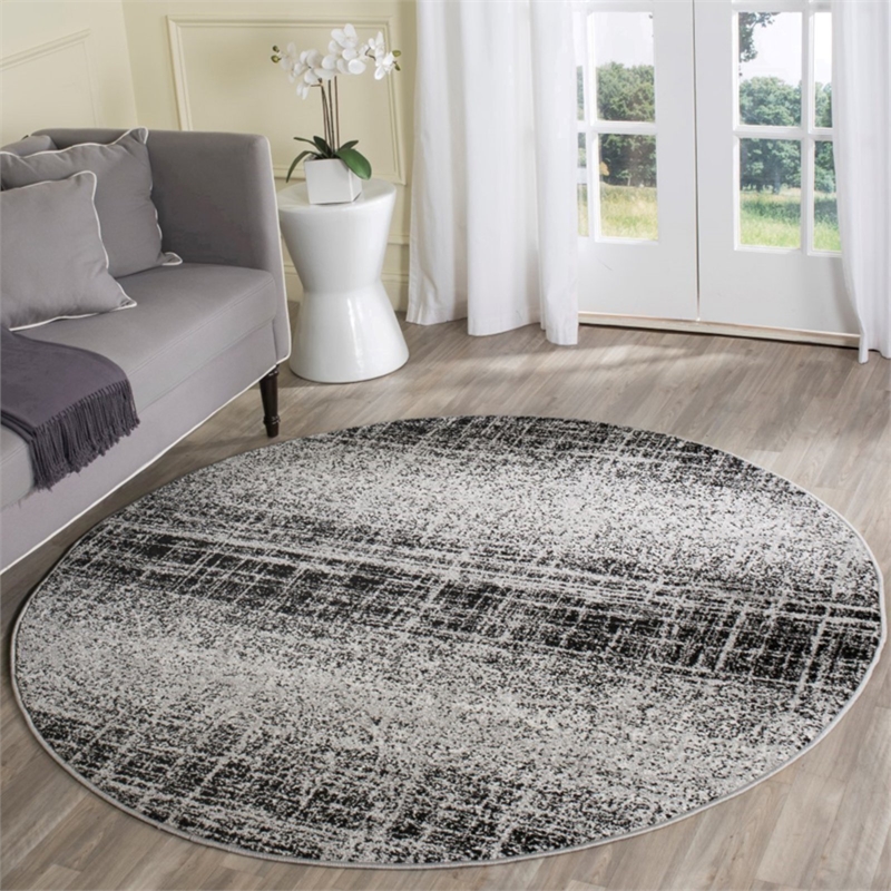 Safavieh Adirondack 4' X 6' Power Loomed Rug in Ivory and Silver