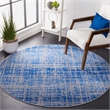 Safavieh Adirondack 6' Round Power Loomed Rug in Blue and Silver