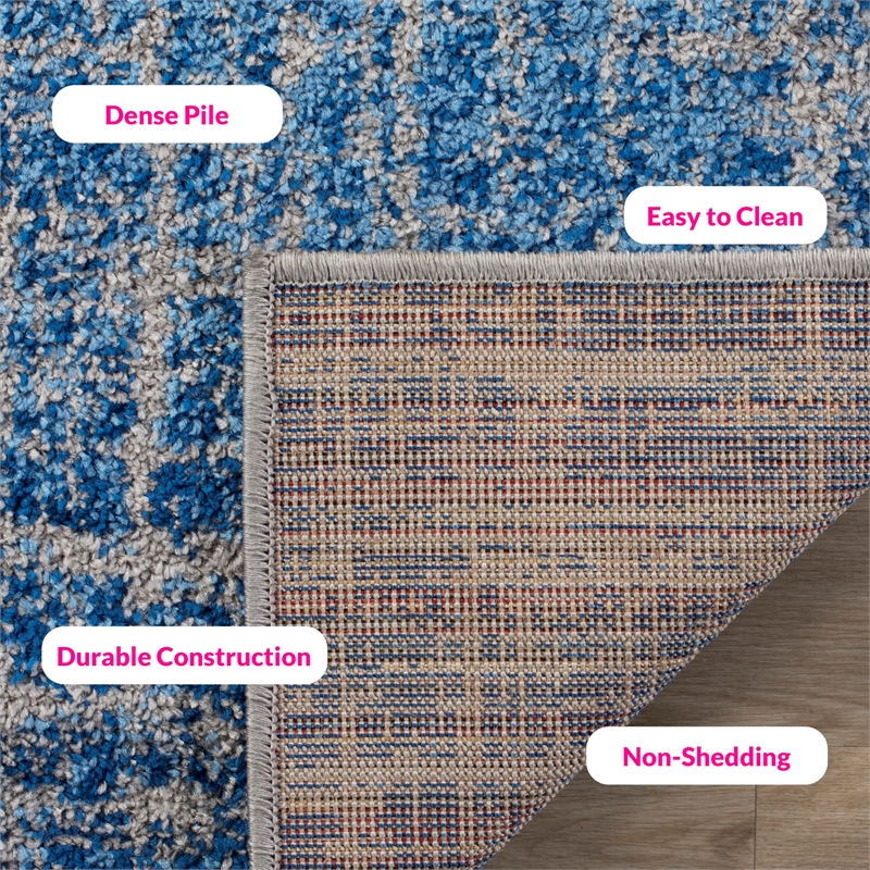 Safavieh Adirondack 8' X 10' Power Loomed Rug in Blue and Silver