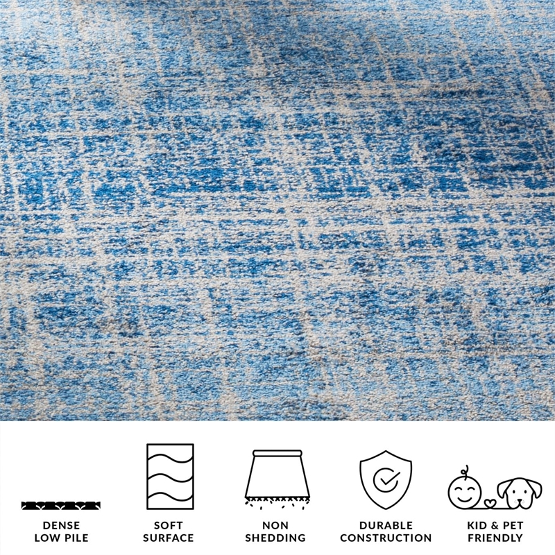 Safavieh Adirondack 8' X 10' Power Loomed Rug in Blue and Silver