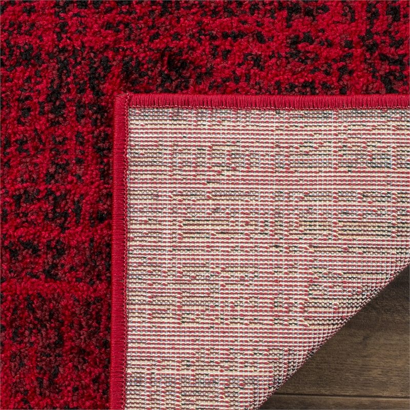 Safavieh Adirondack 8' X 10' Power Loomed Rug in Red and Black