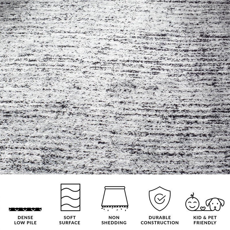 Safavieh Adirondack 8' X 10' Power Loomed Rug in Black and Silver