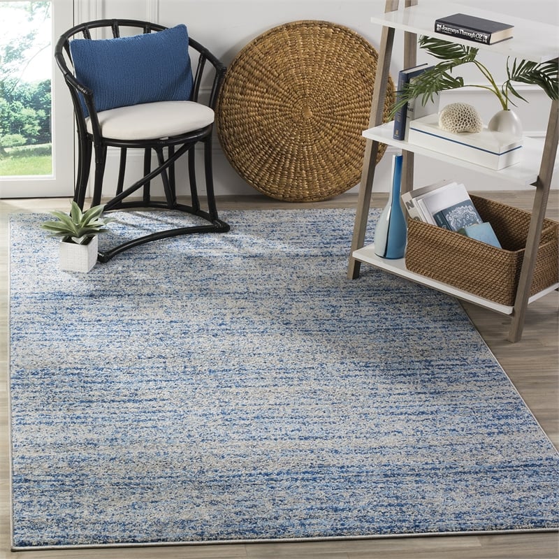 Safavieh Adirondack 3' X 5' Power Loomed Rug in Blue and Silver