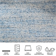 Safavieh Adirondack 4' X 6' Power Loomed Rug in Blue and Silver