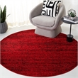 Safavieh Adirondack 6' Round Power Loomed Rug in Red and Black