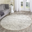 Safavieh Adirondack 6' Round Power Loomed Rug in Red and Black