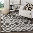 Safavieh Adirondack 6' X 9' Power Loomed Rug in Charcoal and Ivory